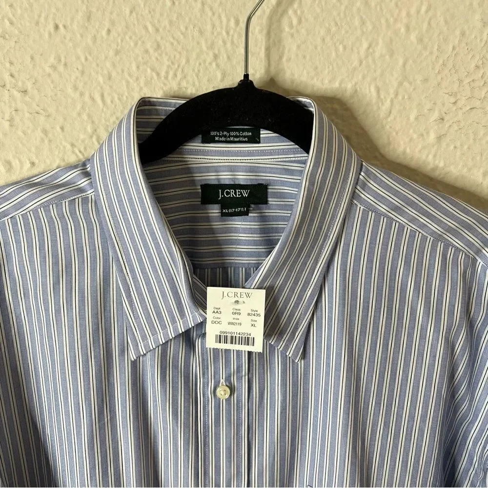 J. Crew Striped Long Sleeve Button Down Shirt Mens NEW Size XL